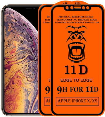 Xester Edge To Edge Tempered Glass for Apple iPhone X(Pack of 2)