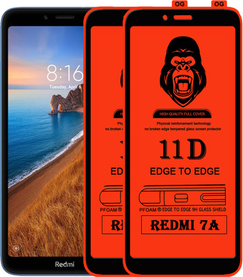 Rofix star Edge To Edge Tempered Glass for REDMI 7A(Pack of 2)