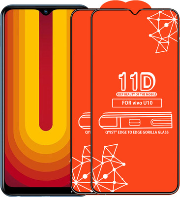 Qyist Edge To Edge Tempered Glass for Vivo U10(Pack of 2)