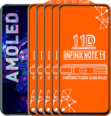 CYOR Edge To Edge Tempered Glass for INFINIX NOTE 11(Pack of 5)