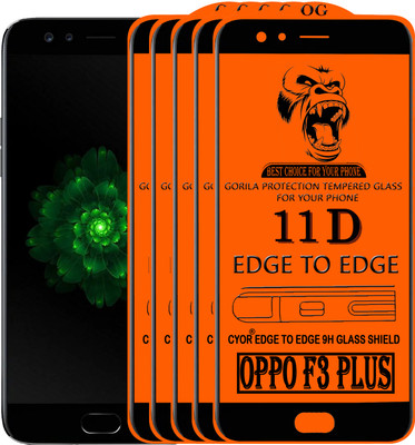 CYOR Edge To Edge Tempered Glass for OPPO F3 PLUS(Pack of 5)