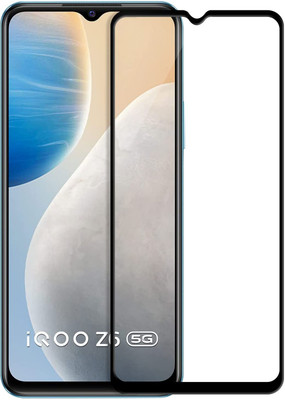 EITANSHA CREATION Edge To Edge Tempered Glass for iQOO Z6 5G, Vivo iQOO Z6 5G(Pack of 1)