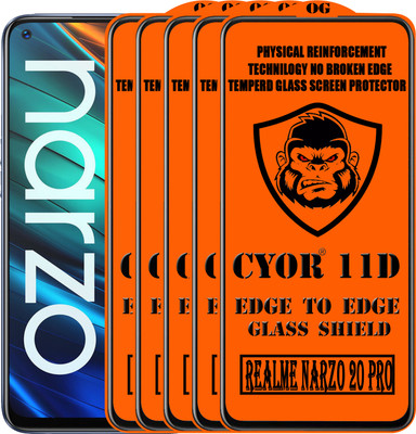 CYOR Edge To Edge Tempered Glass for REALME NARZO 20 PRO(Pack of 4)