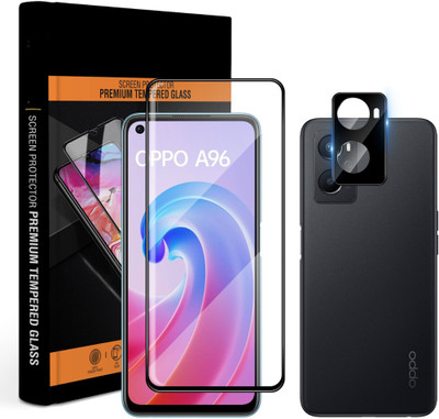 MS-Shield Edge To Edge Tempered Glass for OPPO A96, With Camera Lens Protector(Pack of 1)
