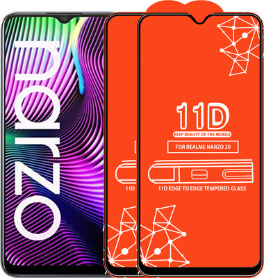 Roxel Edge To Edge Tempered Glass for Realme Narzo 20(Pack of 2)
