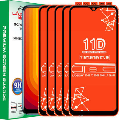 Laxdom Edge To Edge Tempered Glass for VIVO Y17(Pack of 5)