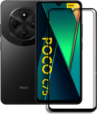 MOBIGENIX Edge To Edge Tempered Glass for Poco C75 5G(Pack of 1)