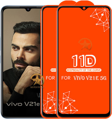 SEVEN7STAR Edge To Edge Tempered Glass for VIVO V21E 5G(Pack of 2)