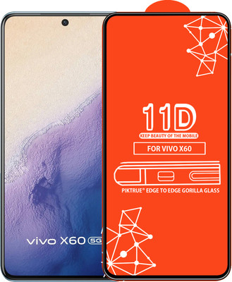 PikTrue Edge To Edge Tempered Glass for VIVO X60(Pack of 1)