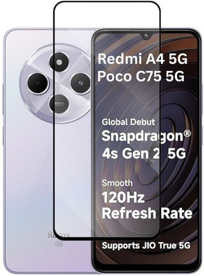 KWINE CASE Edge To Edge Tempered Glass for Mi Redmi A4 5G/Poco C75 5G(Pack of 1)