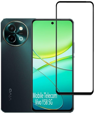 O2MG Edge To Edge Tempered Glass for vivo Y58 5G, vivo Y58(Pack of 1)