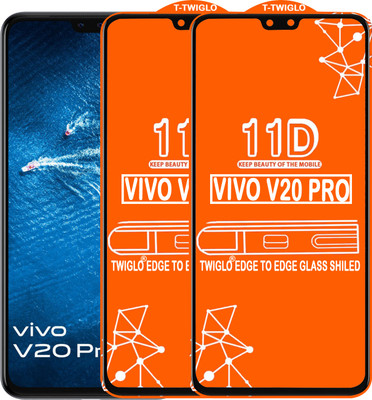 TWIGLO Edge To Edge Tempered Glass for VIVO V20 PRO(Pack of 2)