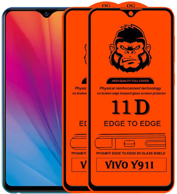 Xester Edge To Edge Tempered Glass for VIVO Y91I(Pack of 2)
