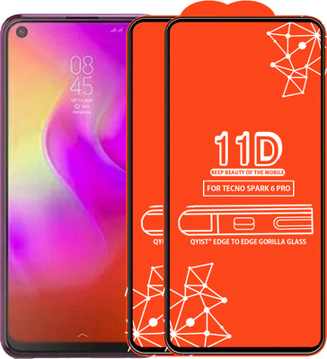 Qyist Edge To Edge Tempered Glass for Tecno Spark 6 Pro(Pack of 2)
