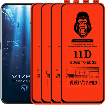 Laxdom Edge To Edge Tempered Glass for VIVO V17 PRO(Pack of 4)