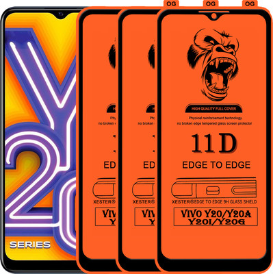 PFOAM Edge To Edge Tempered Glass for VIVO Y20I(Pack of 3)