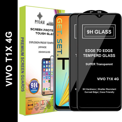 PFOAM Edge To Edge Tempered Glass for VIVO T1X 4G(Pack of 2)