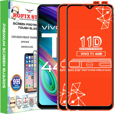 Rofix star Edge To Edge Tempered Glass for VIVO T1 44W(Pack of 2)