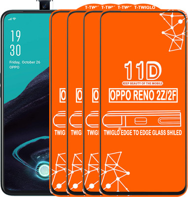 TWIGLO Edge To Edge Tempered Glass for OPPO Reno 2z(Pack of 4)