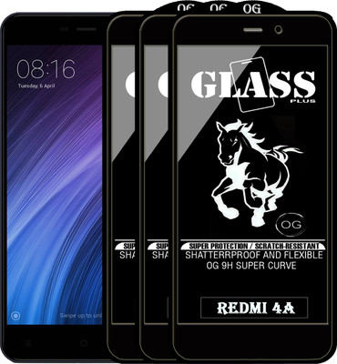 PFOAM Edge To Edge Tempered Glass for Mi Redmi 4A(Pack of 3)