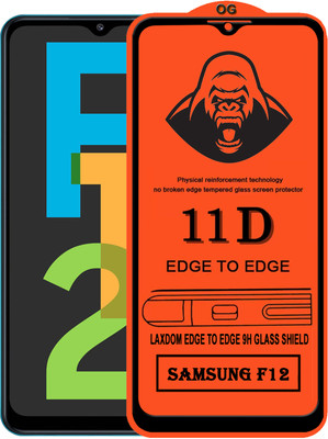 Laxdom Edge To Edge Tempered Glass for SAMSUNG GALAXY F12(Pack of 1)