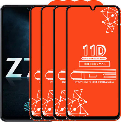 Qyist Edge To Edge Tempered Glass for IQOO Z7S 5G(Pack of 4)
