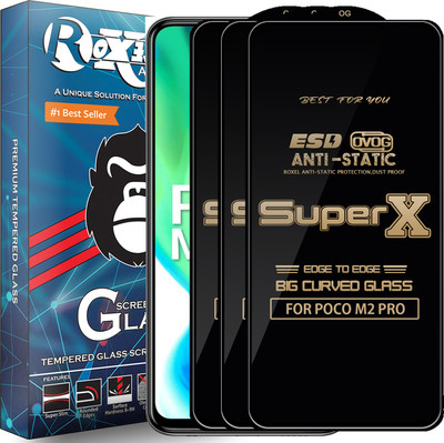 Roxel Edge To Edge Tempered Glass for POCO M2 PRO(Pack of 3)