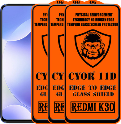 CYOR Edge To Edge Tempered Glass for REDMI K30(Pack of 3)