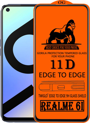TWIGLO Edge To Edge Tempered Glass for REALME 6I(Pack of 1)