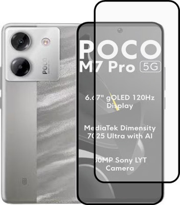 VISHRN Edge To Edge Tempered Glass for POCO C75 5G, Poco C75 5G, Poco C75(Pack of 1)