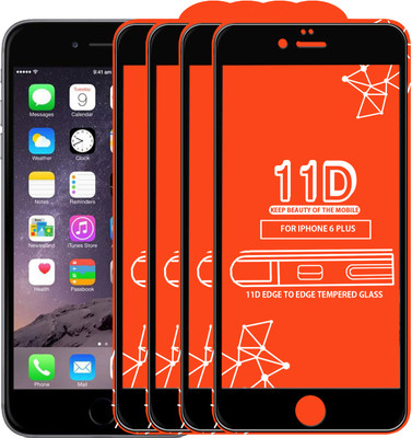 Qyist Edge To Edge Tempered Glass for Apple iPhone 6 Plus(Pack of 4)