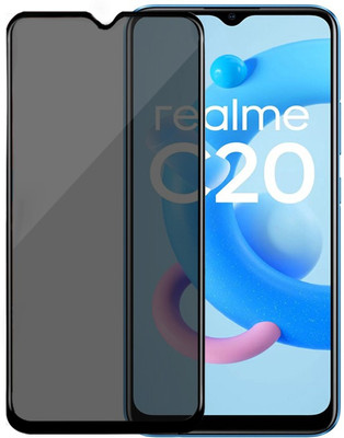 HUPSHY Edge To Edge Tempered Glass for realme C20(Pack of 1)