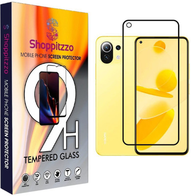 Shoppitzzo Edge To Edge Tempered Glass for Mi 11 Lite,11 Lite NE/*DuraGlass*Tempered Glass/Full Screen Coverage-Edge to Edge/9H(Pack of 1)