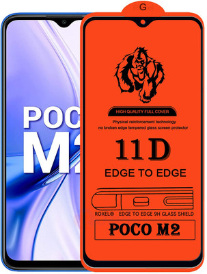 9H Edge To Edge Tempered Glass for Poco M2 (9H Hardness-11D)(Pack of 1)