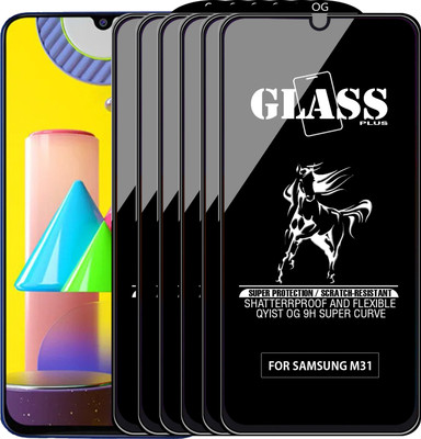Qyist Edge To Edge Tempered Glass for SAMSUNG GALAXY M31(Pack of 6)