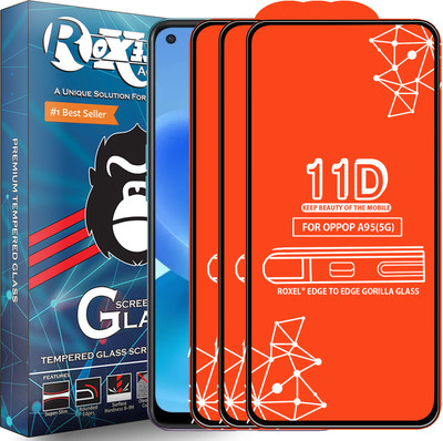 Roxel Edge To Edge Tempered Glass for Oppo A95(5G)(Pack of 3)