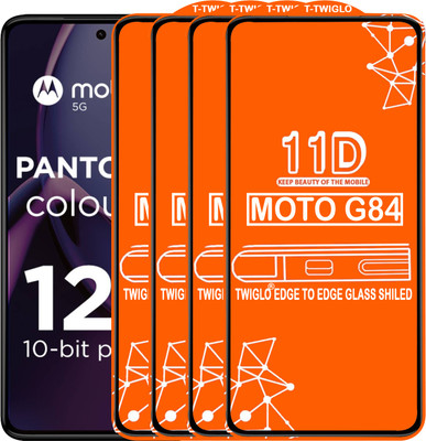 TWIGLO Edge To Edge Tempered Glass for MOTO G84(Pack of 4)