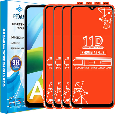 PFOAM Edge To Edge Tempered Glass for REDMI MI A1 PLUS(Pack of 4)