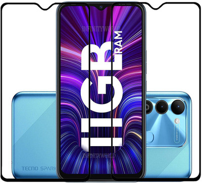 INFINITYWORLD Edge To Edge Tempered Glass for Tecno Spark 9(Pack of 2)