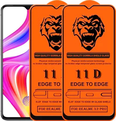 1DOLLAR Edge To Edge Tempered Glass for Realme X2 Pro(Pack of 2)
