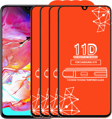 Qyist Edge To Edge Tempered Glass for Samsung Galaxy A70(Pack of 4)