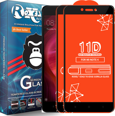 Roxel Edge To Edge Tempered Glass for Mi Redmi Note 4(Pack of 2)