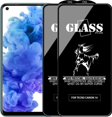 Qyist Edge To Edge Tempered Glass for TECNO CAMON 16(Pack of 2)