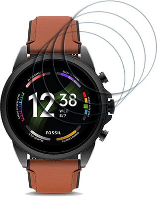 ARBAN Edge To Edge Tempered Glass for fossil Gen 6 1.28 inch SMARTWATCH SCREEN GUARD(Pack of 4)