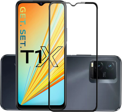 HUPSHY Edge To Edge Tempered Glass for vivo T1X(Pack of 1)