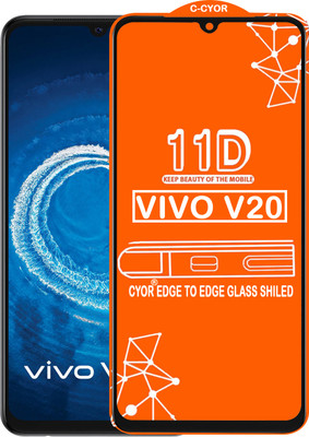CYOR Edge To Edge Tempered Glass for VIVO V20(Pack of 1)