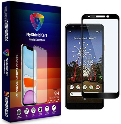 MyShieldKart Edge To Edge Tempered Glass for Google Pixel 3A XL (6 Inch)**DuraGlass**Millitary Grade-Anti Explosion-Tempered Glass/Full Screen Coverage-Edge to Edge/9H Hardness/With Easy Installation Kit(Pack of 1)