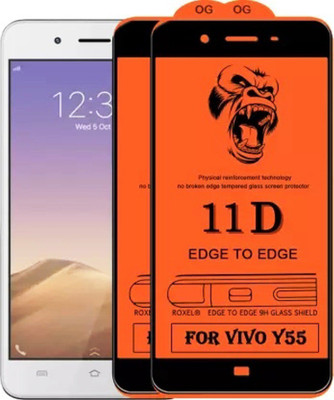 1DOLLAR Edge To Edge Tempered Glass for Vivo Y55 Y55s and Y55L ( Quality HD Pack of 2)(Pack of 2)