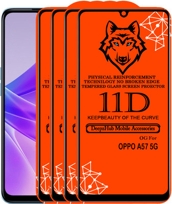 DeepzHub Edge To Edge Tempered Glass for OPPO A57 5G(Pack of 4)