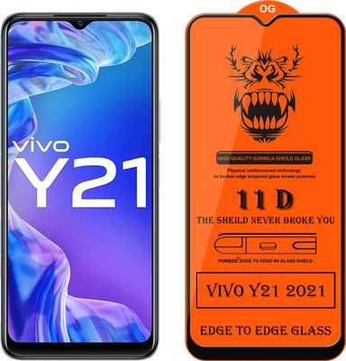 Forego Edge To Edge Tempered Glass for Vivo Y21 2021(Pack of 1)